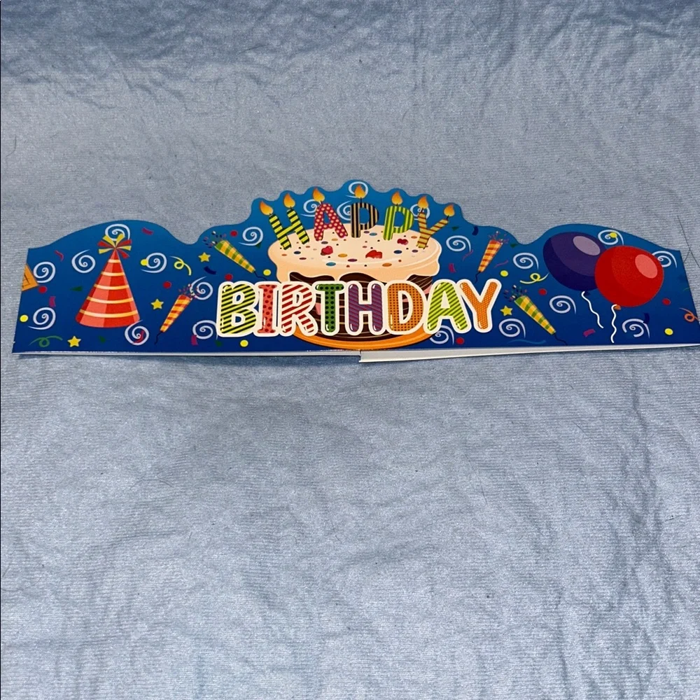 Happy Birthday Party Set Contains Cups Napkins Banner Balloons Candles Cutlery
